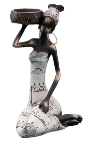 Фигура декоративная африканка 19*10*6,5см 2024-3417